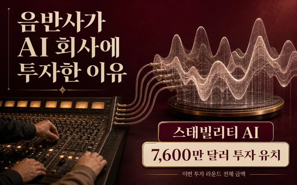 음반사 참여 스테빌리티 AI의 7600만달러 투자