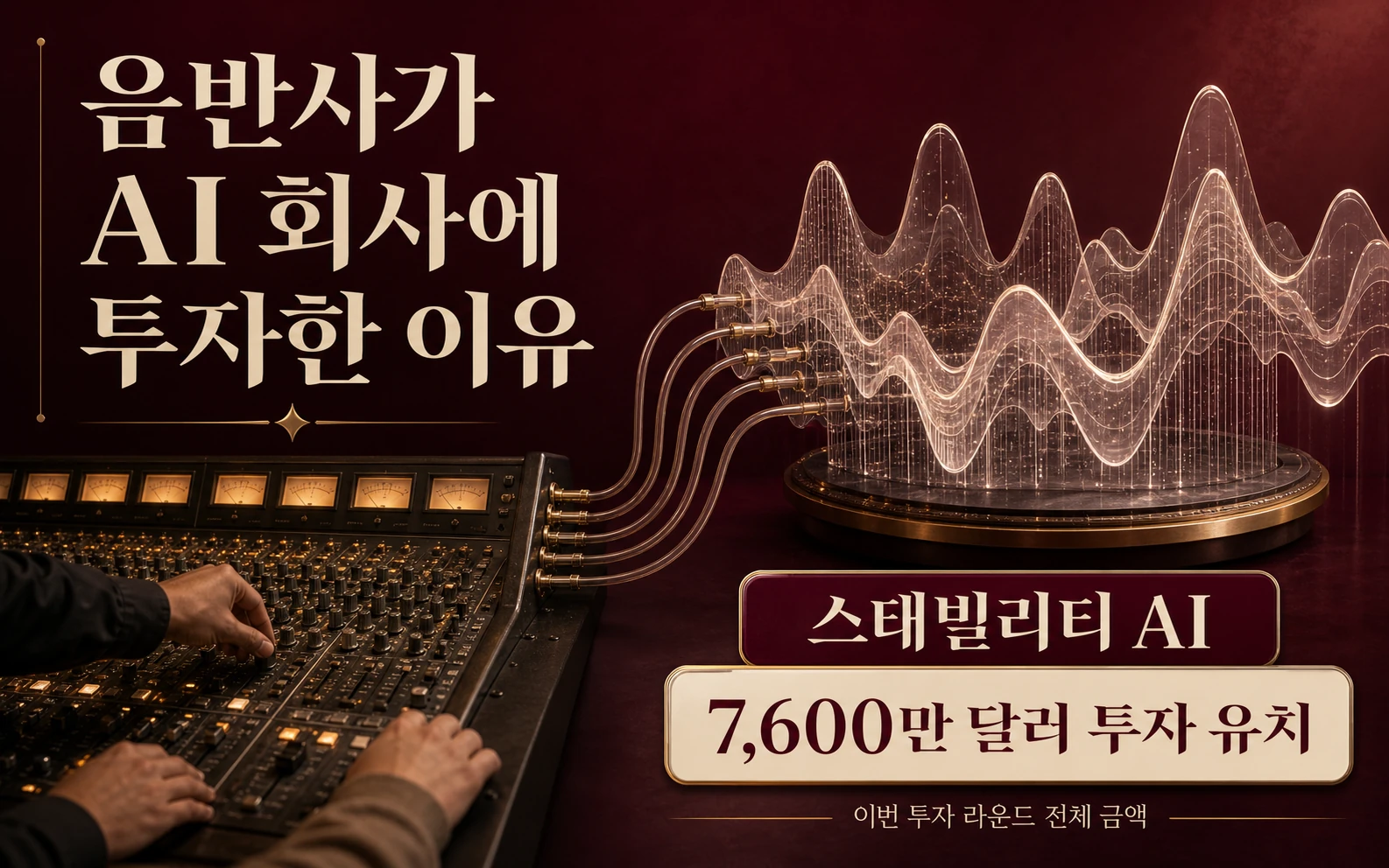 음반사 참여 스테빌리티 AI의 7600만달러 투자