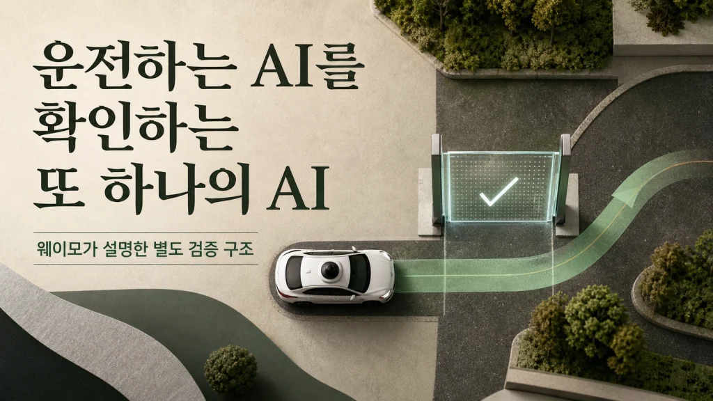 경로를 별도로 확인하는 운전 AI 개념도