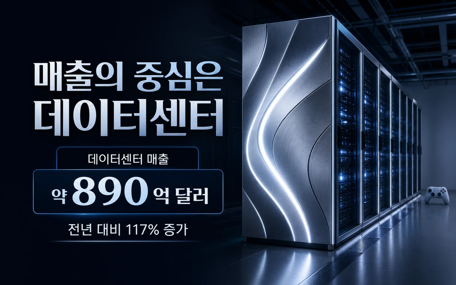 데이터센터 매출 약 890억 달러와 전년 대비 117% 증가