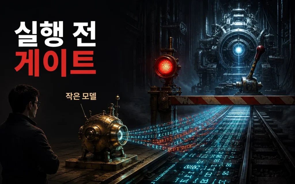 AI 코딩 에이전트가 틀릴 때를 실행 전에 가려내는 작은 모델 핵심 내용을 보여주는 인포그래픽