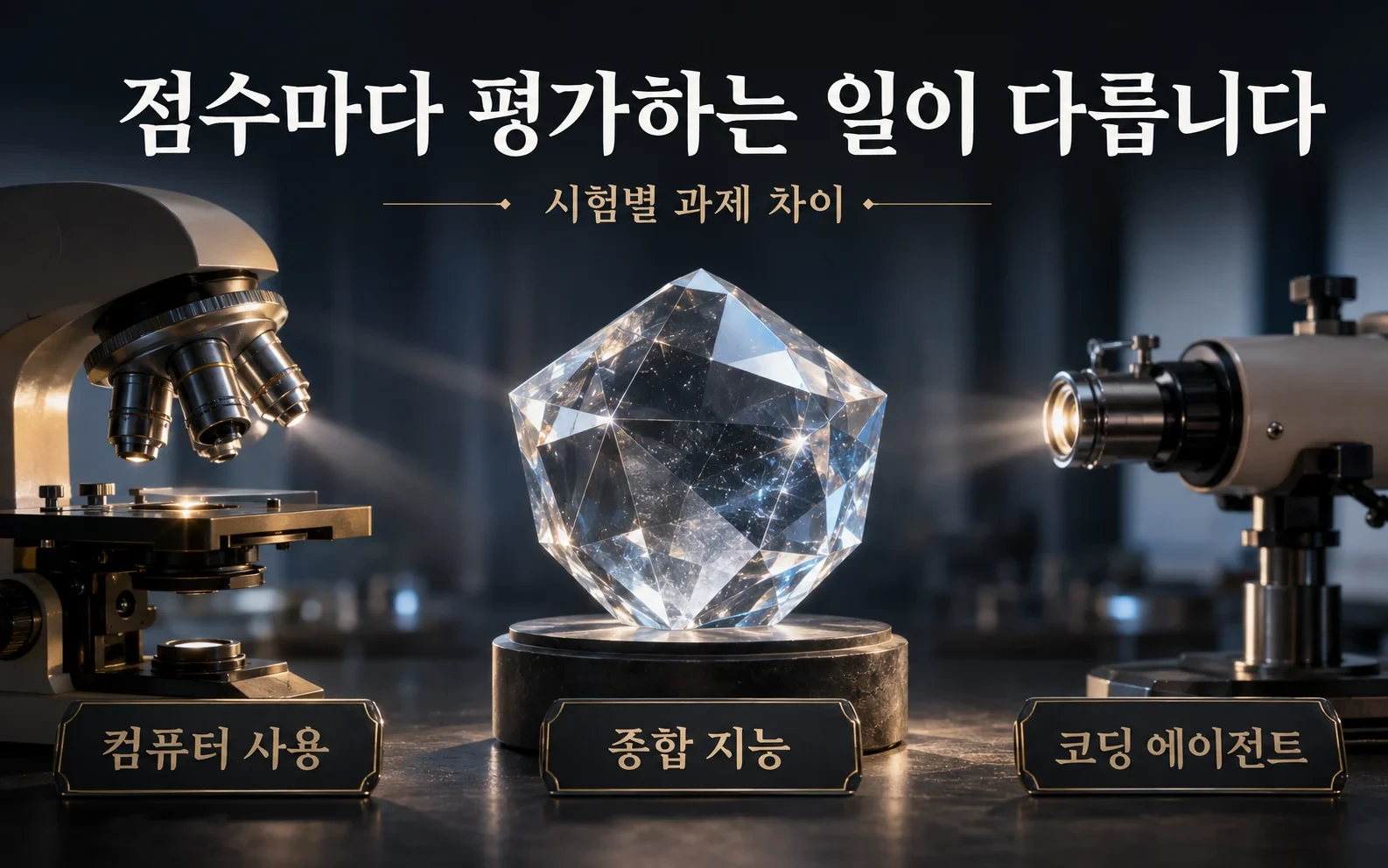 점수마다 평가하는 일이 다릅니다; 시험별 과제 차이