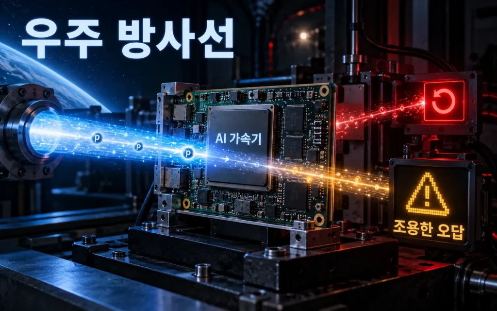 AI 가속기는 우주 방사선에도 버틸까, Zynq 실험이 보여준 취약점 핵심 내용을 보여주는 인포그래픽