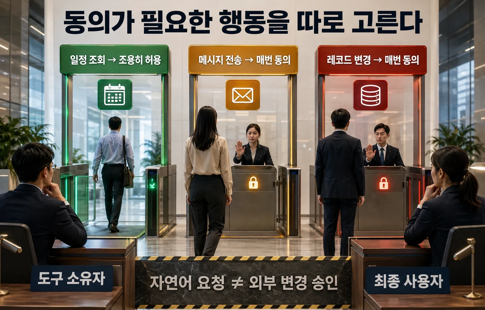 MCP 도구가 바뀌어도 자동 동기화한다, 아마존 퀵이 에이전트 권한을 다루는 방식 관련 3번째 핵심 구조 인포그래픽