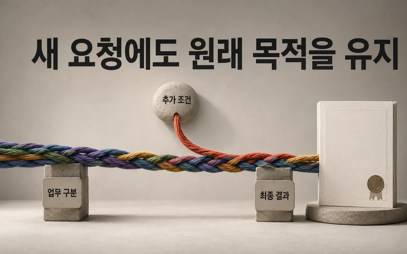새 요청에도 원래 목적을 유지; 대화가 길어져도 일의 목적을 붙잡아야 합니다