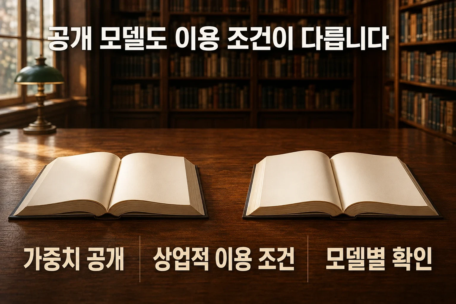 공개 모델도 이용 조건이 다릅니다; 공개 모델의 사업 활용과 라이선스 확인