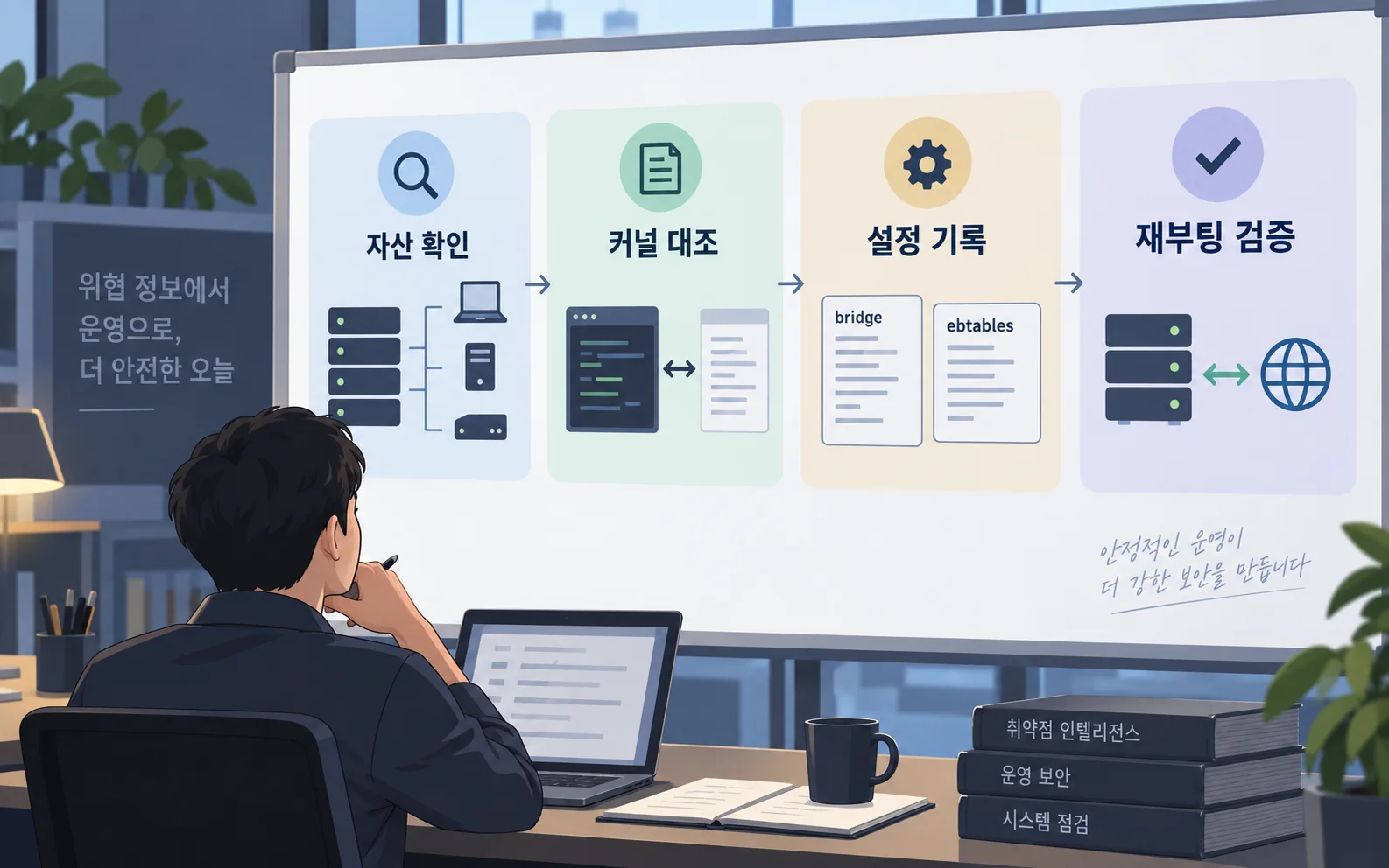 자산·커널·설정 기록과 재부팅 검증 체크리스트