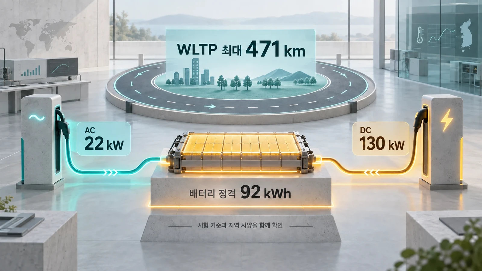 LYRIQ-V의 AC 22kW와 DC 130kW 충전, 92kWh 배터리, WLTP 최대 471km