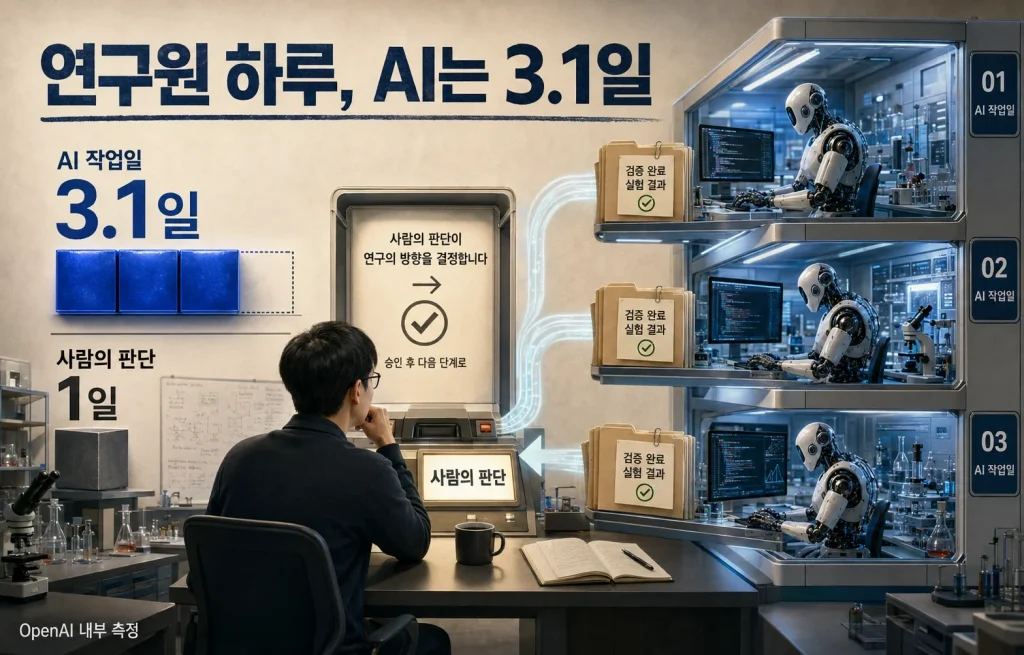 연구원 하루에 AI 작업 3.1일, OpenAI가 자동 연구 인턴의 실측을 공개했습니다 관련 대표 시각자료 1