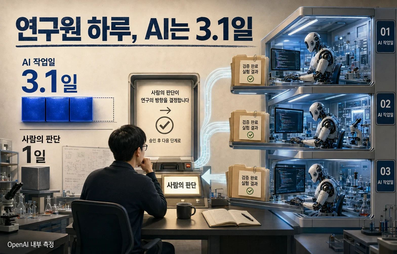 연구원 하루에 AI 작업 3.1일, OpenAI가 자동 연구 인턴의 실측을 공개했습니다 관련 대표 시각자료 1