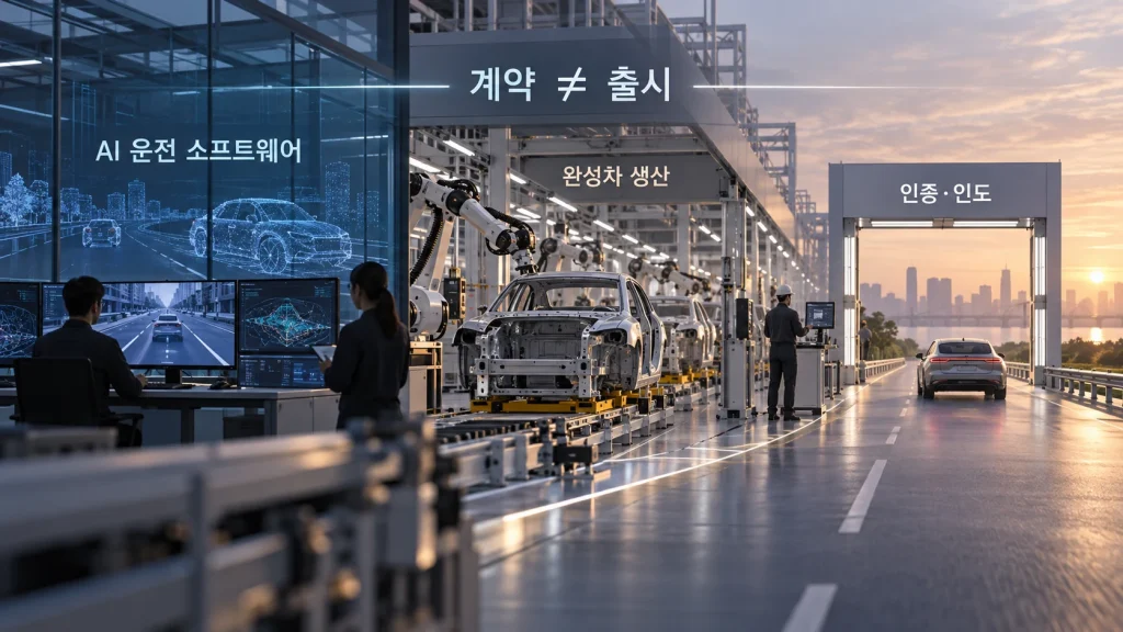 계약부터 생산·인증·인도까지의 개념도