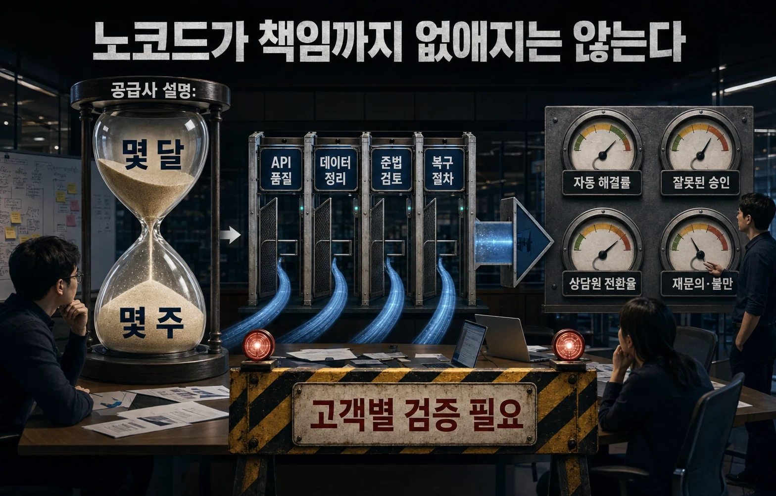 고객센터 AI를 노코드로 설계한다, AWS가 대화와 업무 규칙을 한 화면에 묶은 이유 관련 5번째 핵심 구조 인포그래픽