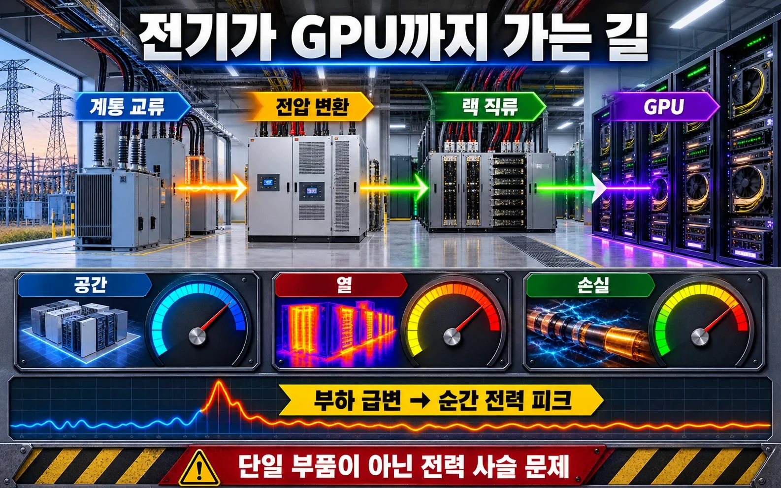 AI 데이터센터가 변압기부터 바꾼다, 인피니언과 스켈레톤의 전력 해법 관련 2번째 핵심 구조 인포그래픽