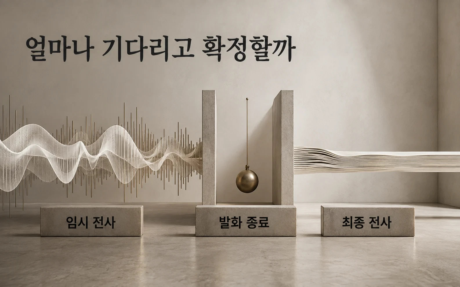 얼마나 기다리고 확정할까; 말을 기다리는 시간도 정확도의 일부입니다