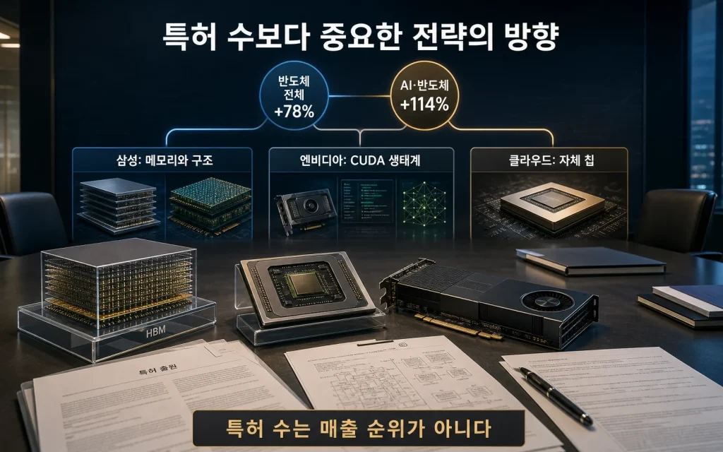 AI 반도체 특허가 114퍼센트 늘었다, 숫자보다 중요한 기업별 전략 핵심 내용을 보여주는 대표 이미지