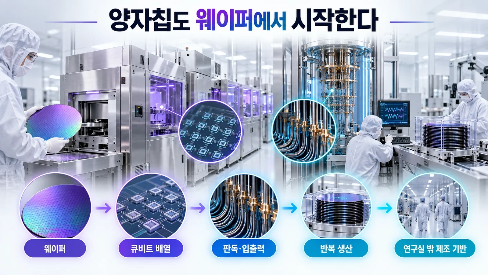 초전도 큐비트 웨이퍼와 파운드리 역할