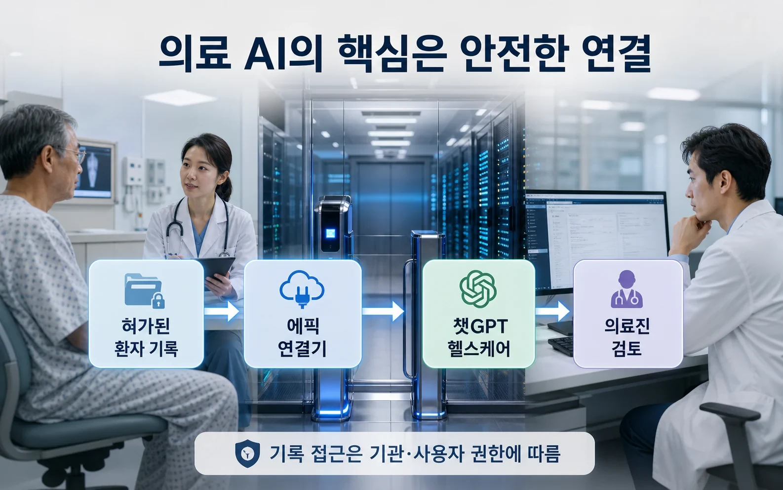 챗GPT가 환자 기록을 읽는다, 의료 AI의 경쟁력은 연결 방식에서 갈린다 핵심 내용을 보여주는 대표 이미지