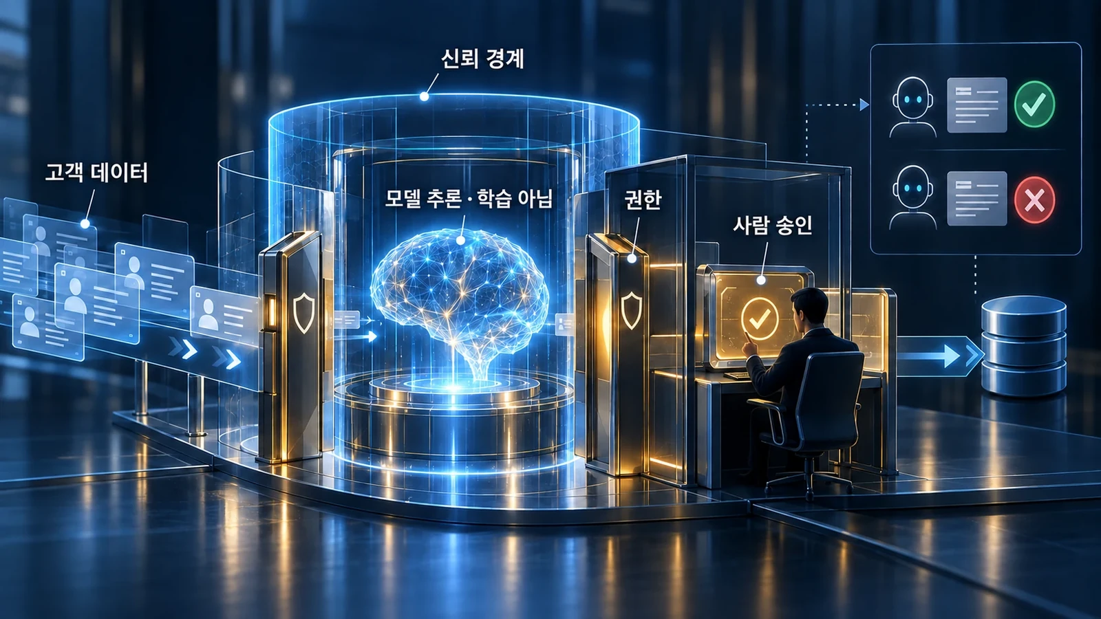 고객 입력과 모델 추론의 신뢰 경계