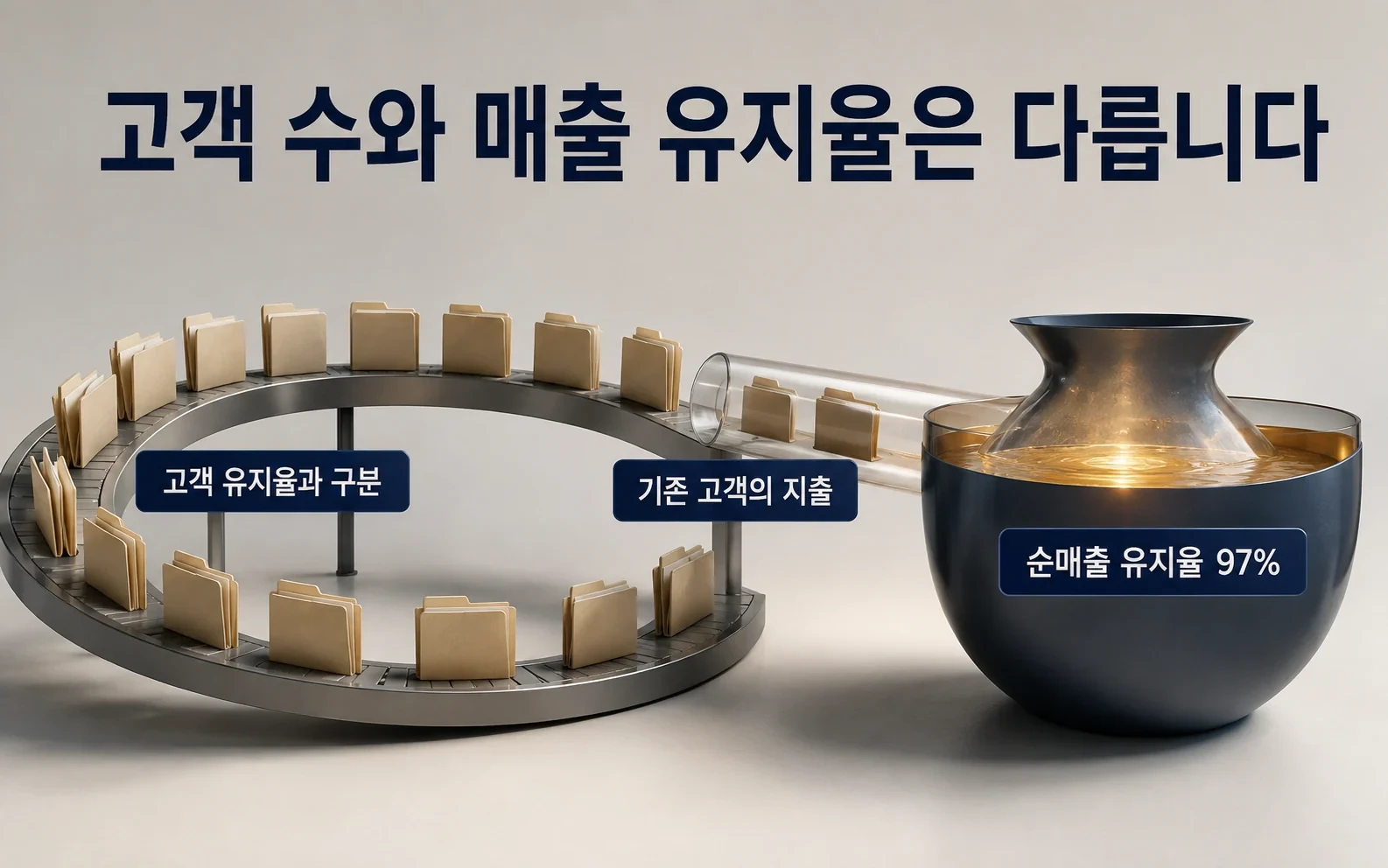 고객 수와 매출 유지율은 다릅니다; 기존 고객의 지출은 아직 확인할 과제입니다