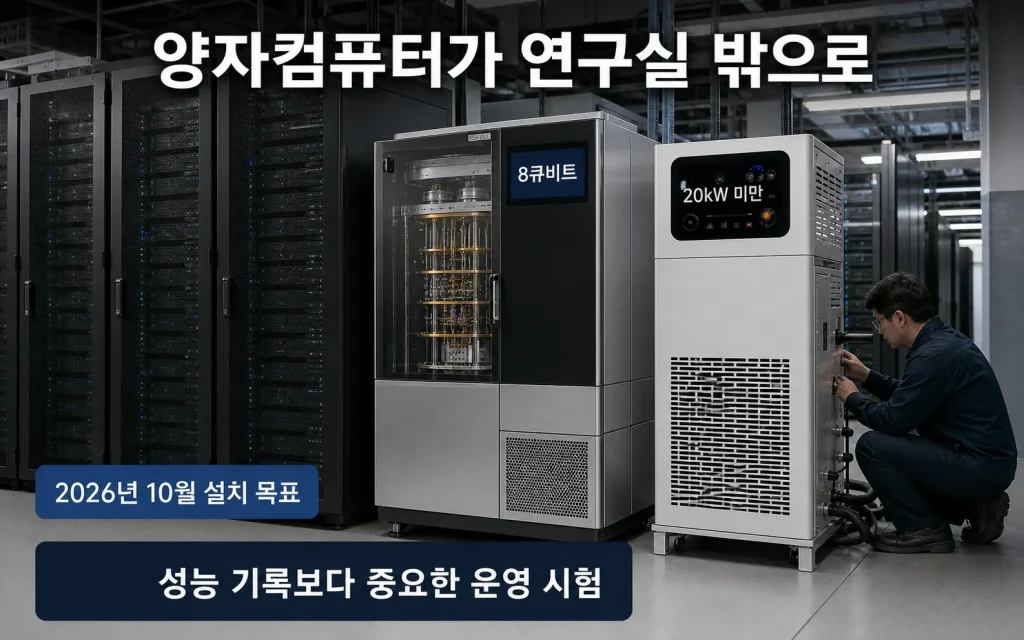 8큐비트 양자컴퓨터가 데이터센터에 들어가는 진짜 이유 핵심 내용을 보여주는 대표 이미지