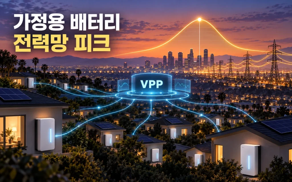 가정용 배터리를 묶은 피크 대응 개념