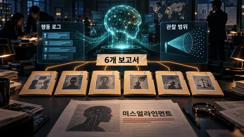 여섯 보고서와 모델 행동 관찰 범위