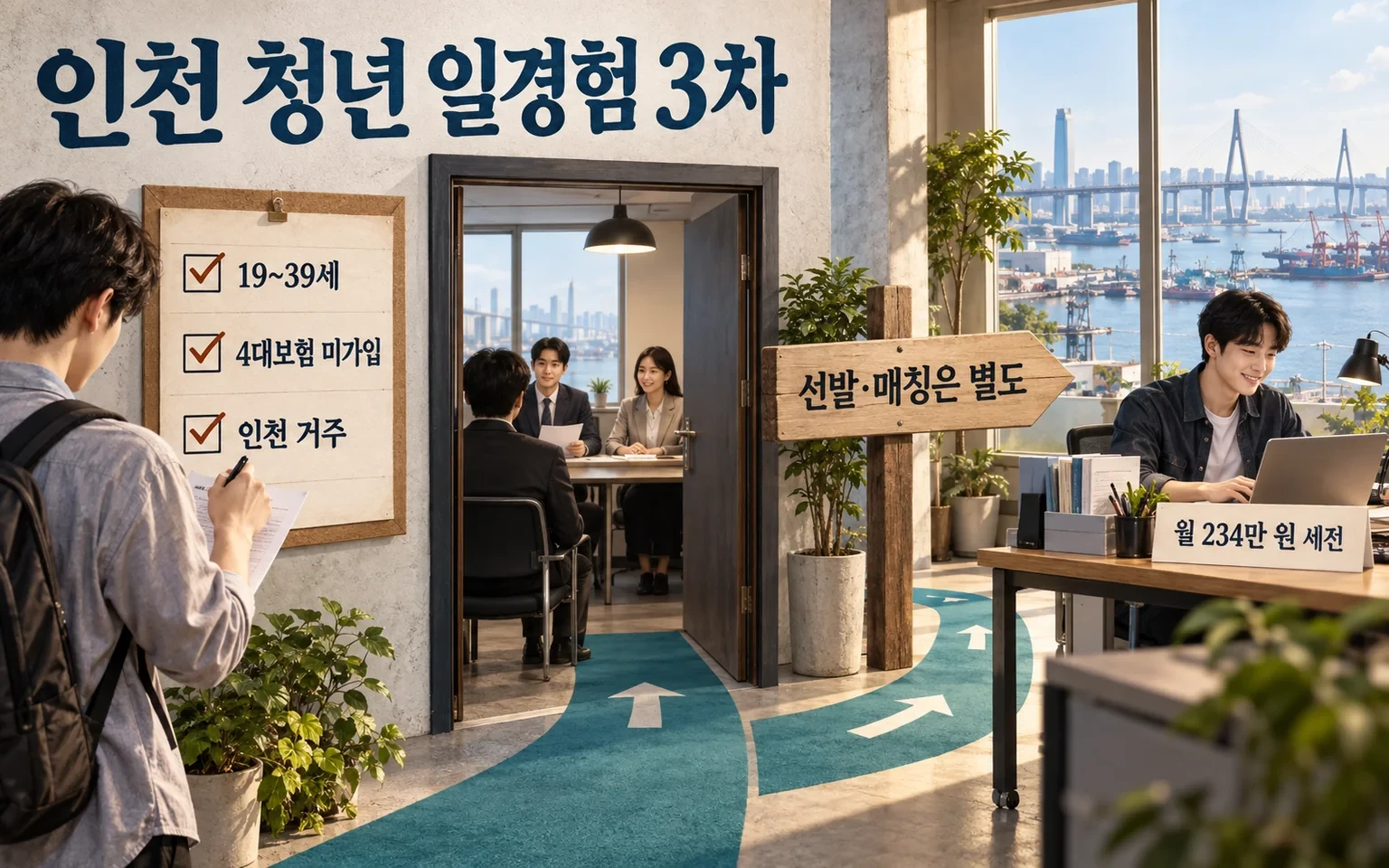 인천 청년 일경험의 나이와 거주 조건 및 월 234만원 세전 임금