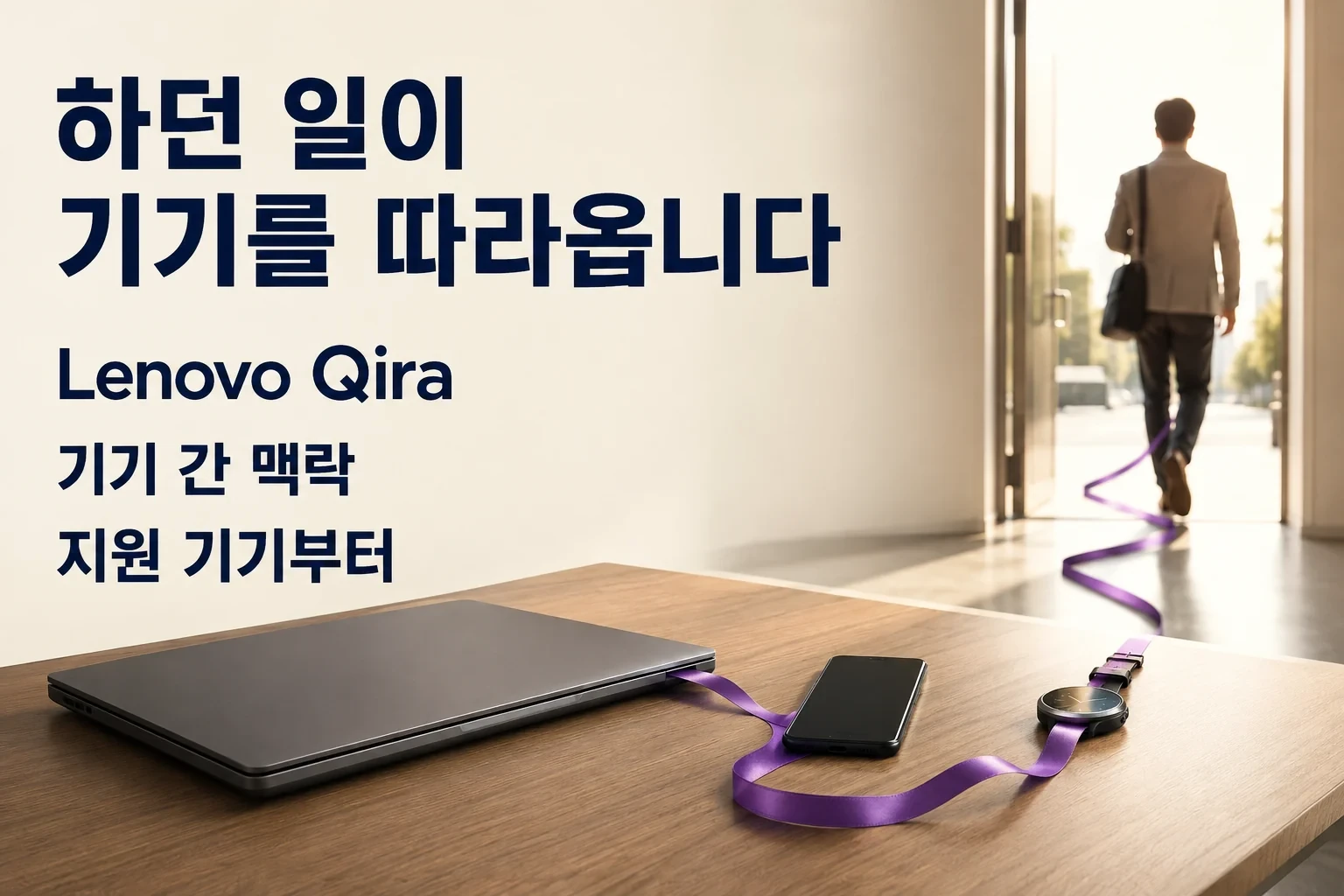 하던 일이 기기를 따라옵니다