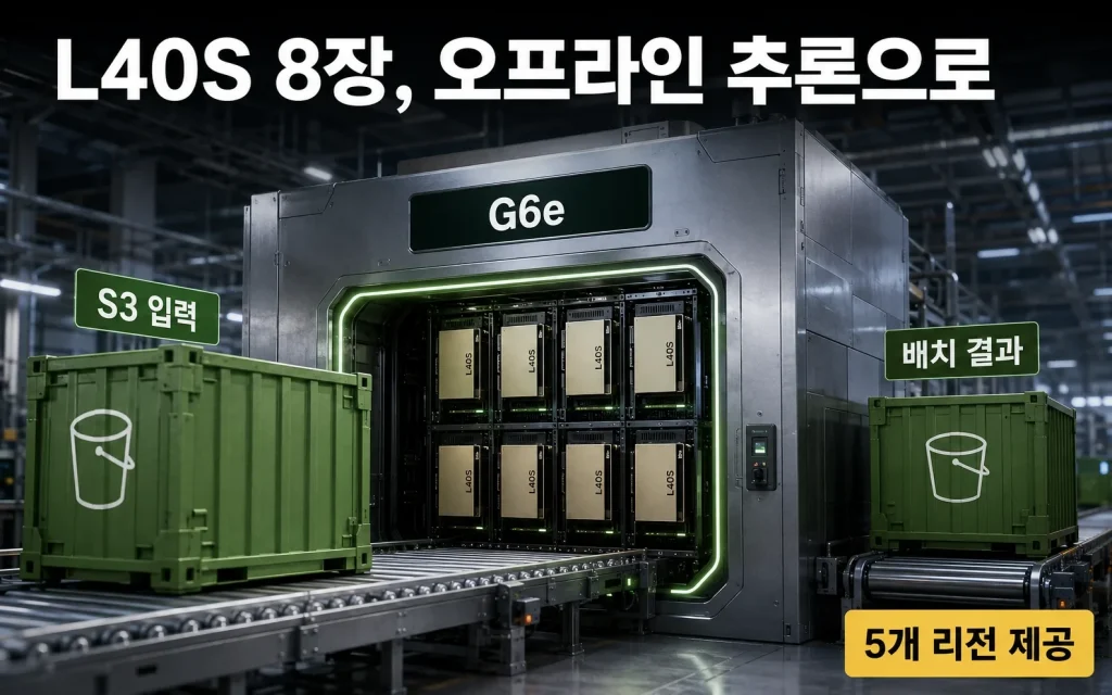 L40S GPU 8장을 오프라인 추론에, SageMaker가 실시간 서버 밖을 넓혔습니다 관련 대표 시각자료 1
