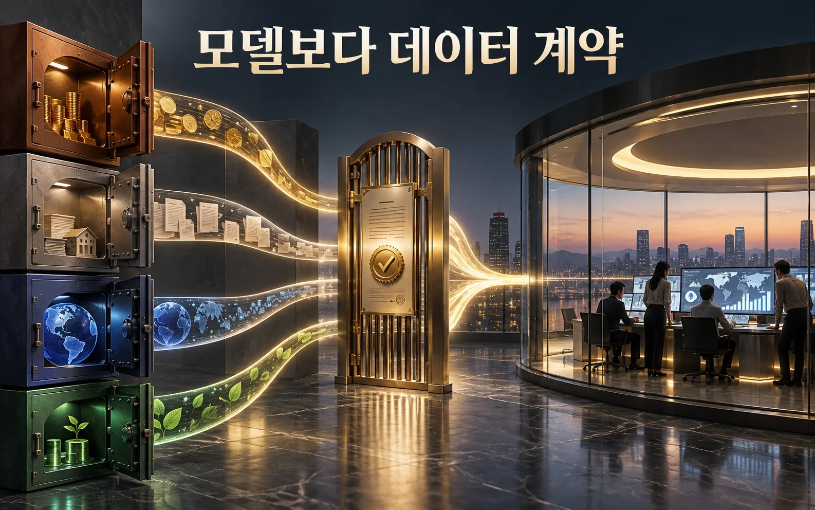 금융 데이터와 AI가 한 화면에, ChatGPT for Financial Services의 조건 핵심 내용을 보여주는 2번째 인포그래픽
