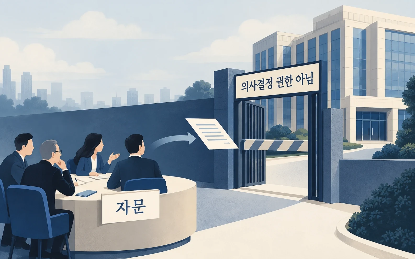 수학 연구의 자문과 의사결정 권한 구분