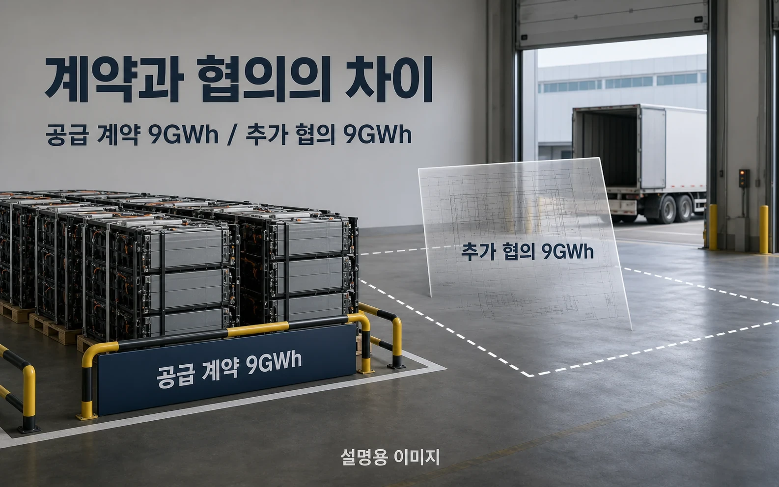 공급 계약 9GWh와 별도 추가 협의 9GWh는 확정성이 다릅니다. 합계 18GWh가 모두 계약된 물량이라는 뜻은 아닙니다.