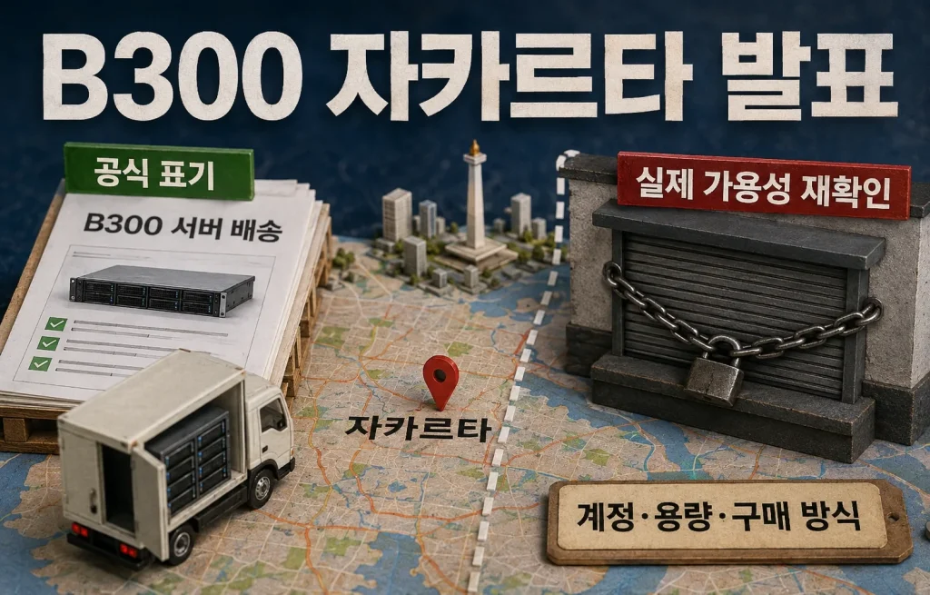 AWS B300이 자카르타에 왔다지만, 가용 지역 확인은 아직 엇갈립니다 핵심 내용을 보여주는 대표 이미지