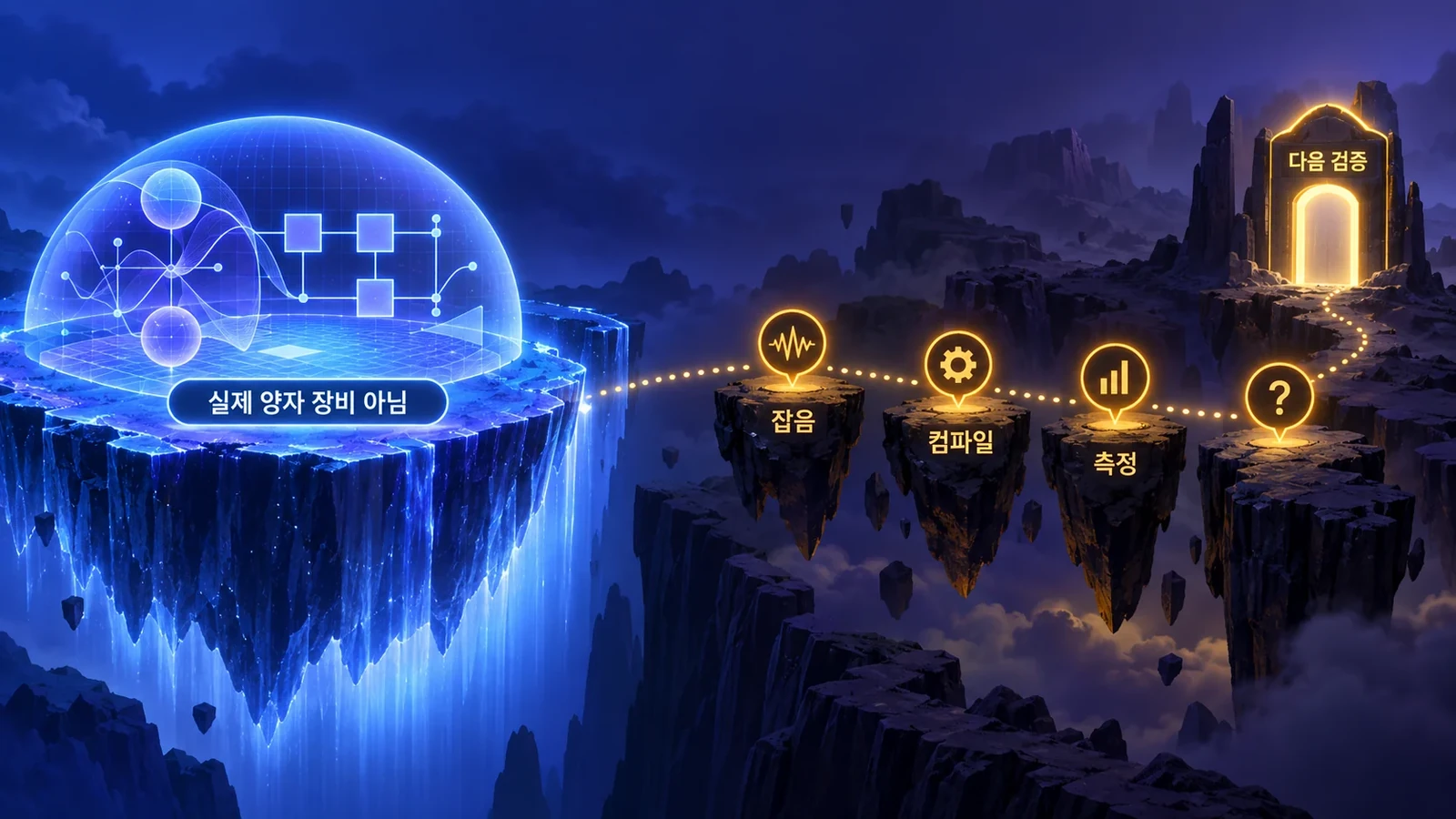 실제 양자 장비에서의 검증 과제
