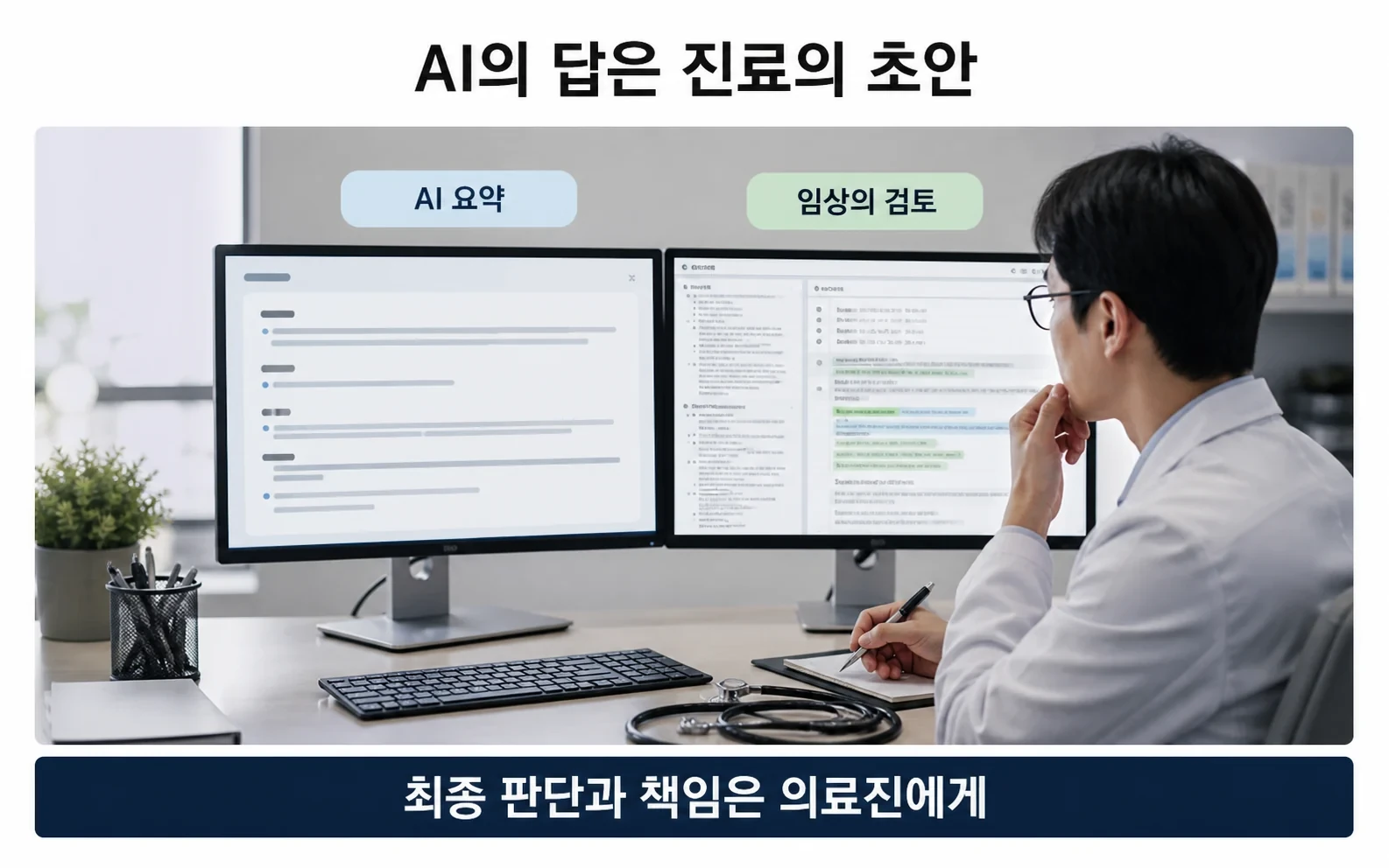 챗GPT가 환자 기록을 읽는다, 의료 AI의 경쟁력은 연결 방식에서 갈린다의 03-clinician-review 내용을 보여주는 정보 이미지