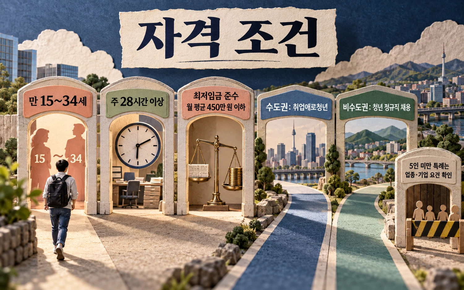 청년의 연령 근로시간 임금과 기업 요건