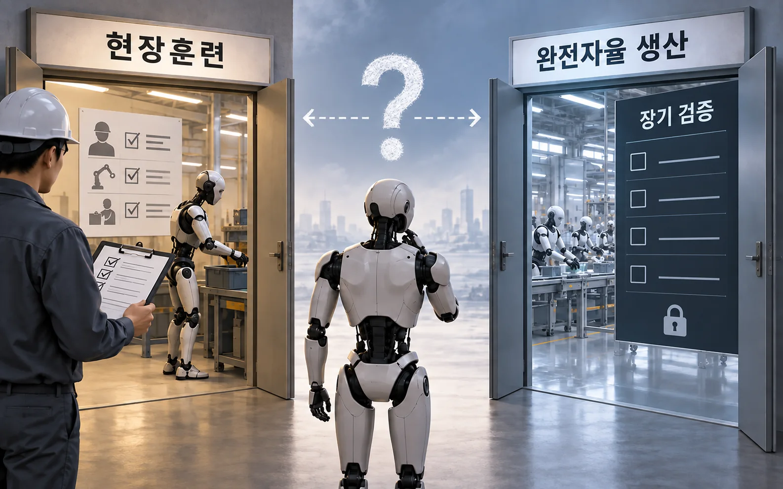 현장 훈련과 완전자율 사이의 검증 항목