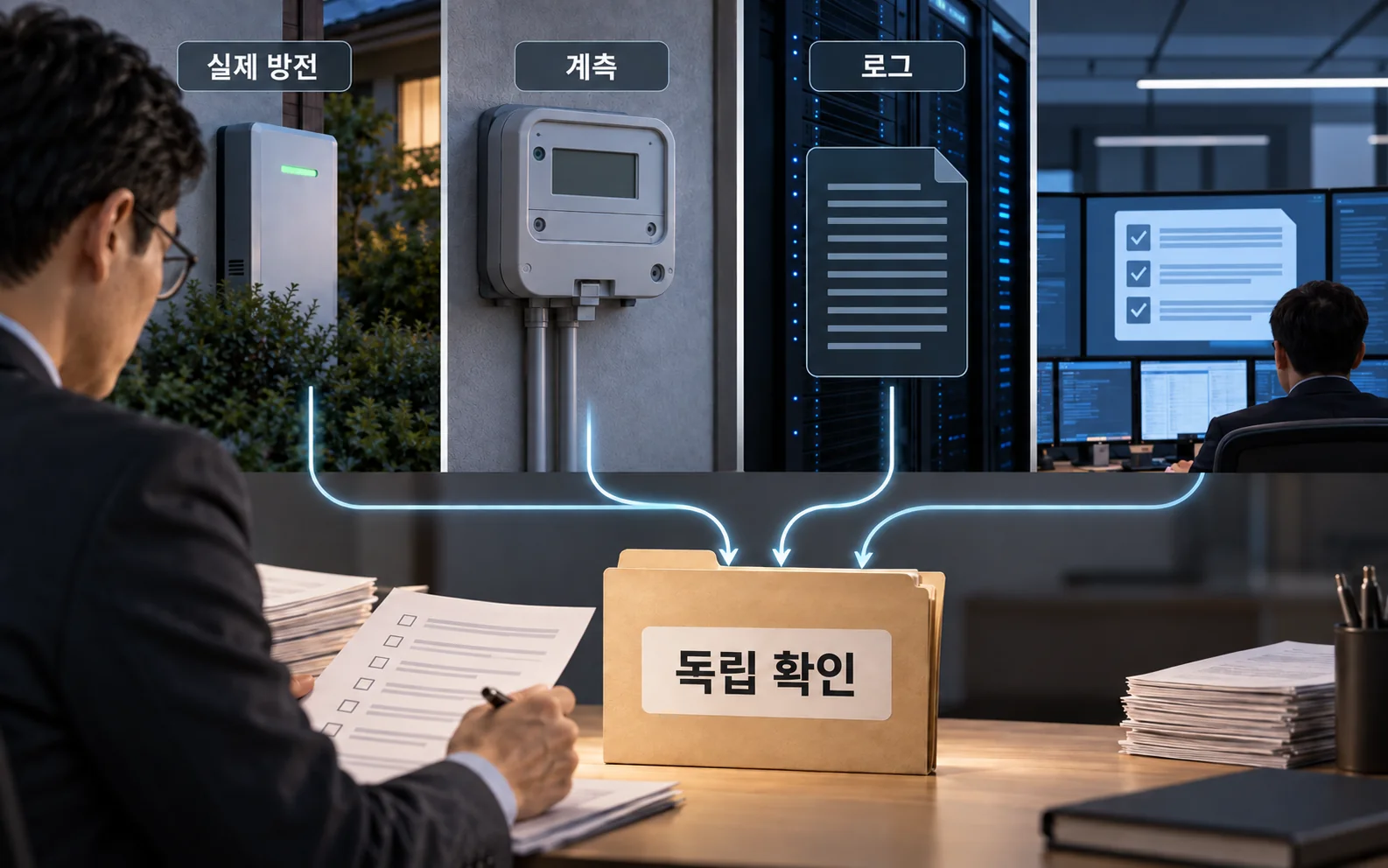 실제 방전과 계측 자료를 확인하는 순서