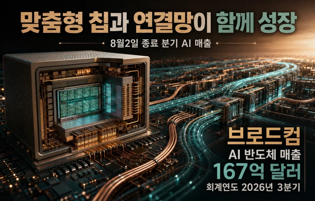 맞춤형 칩과 연결망이 함께 성장; 8월2일 종료 분기 AI 매출