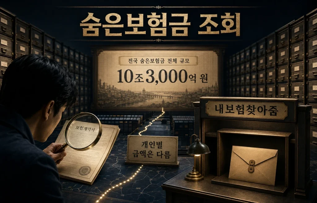 숨은보험금 10조3천억 원과 내보험찾아줌 조회 방법