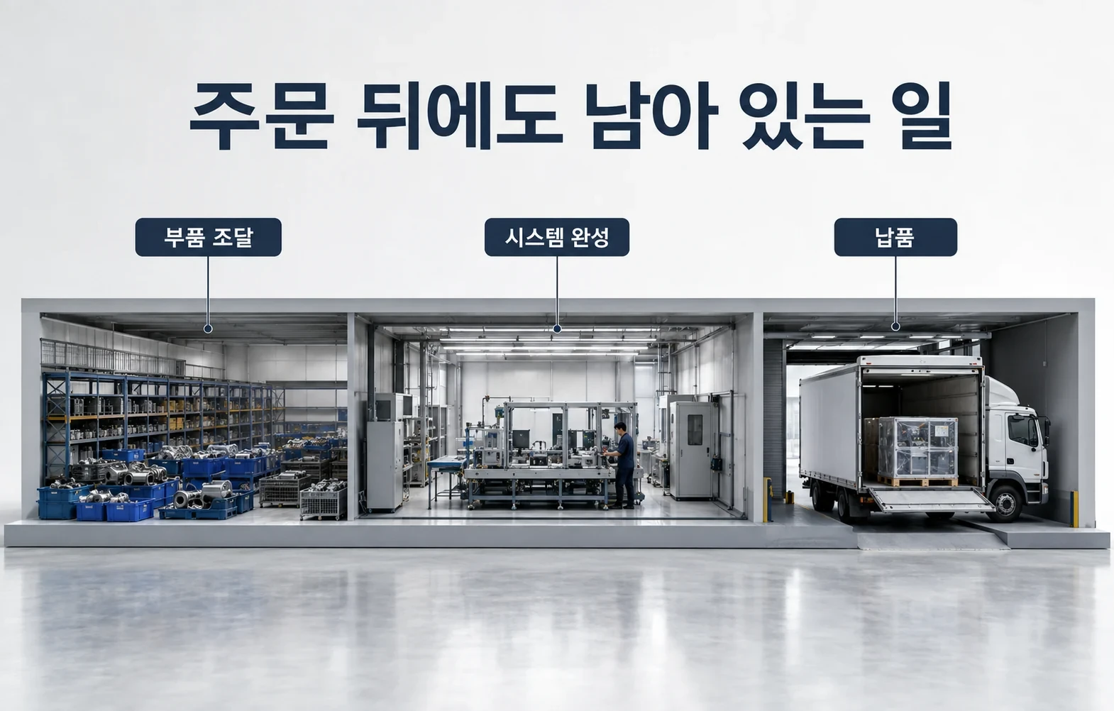 주문 뒤에도 남아 있는 일; 주문을 받은 뒤에도 해야 할 일이 많습니다