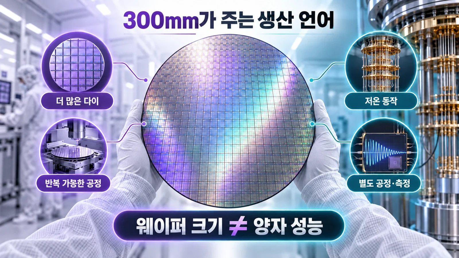 300mm 웨이퍼의 별도 공정과 측정