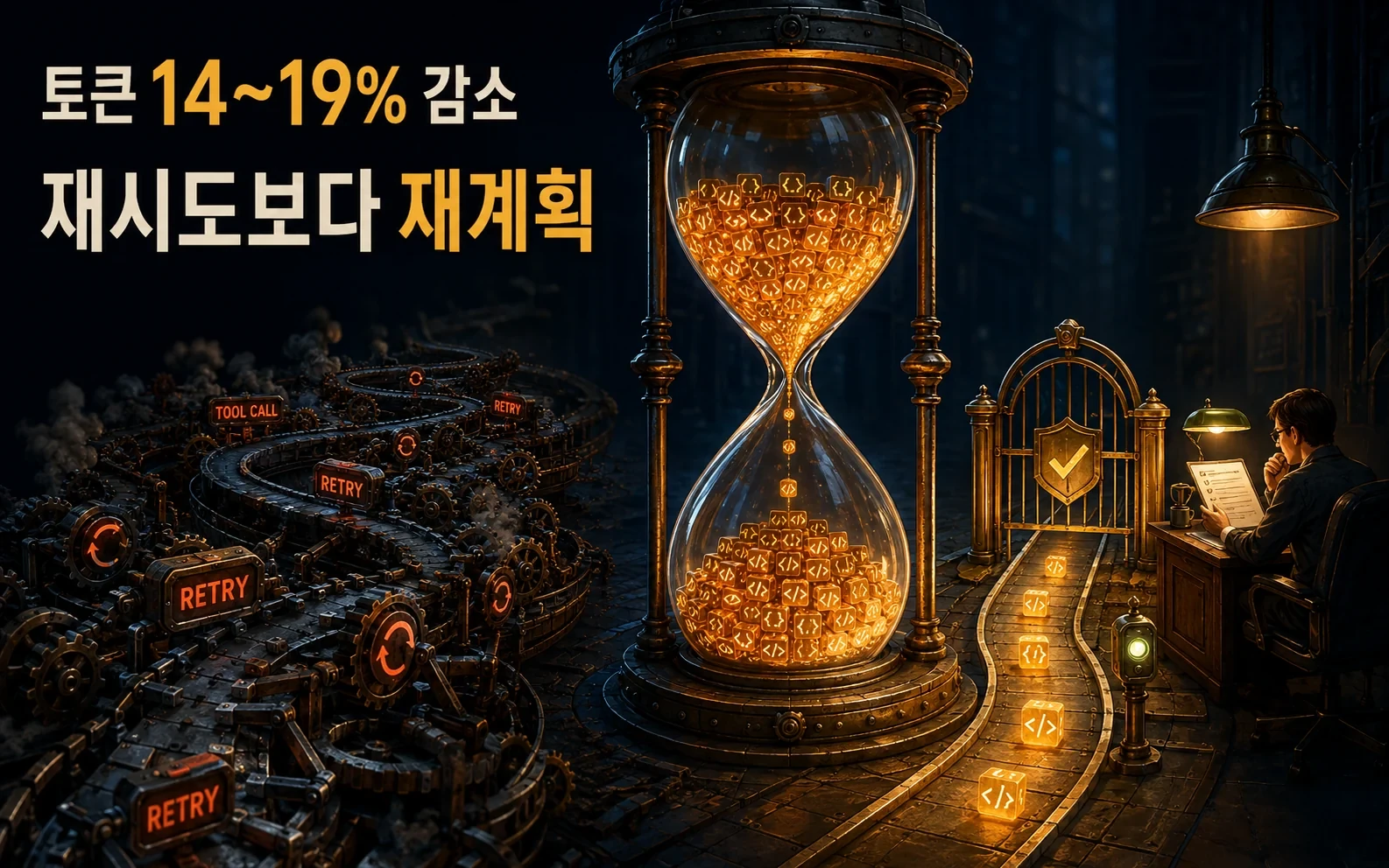AI 코딩 에이전트가 틀릴 때를 실행 전에 가려내는 작은 모델 핵심 내용을 보여주는 인포그래픽