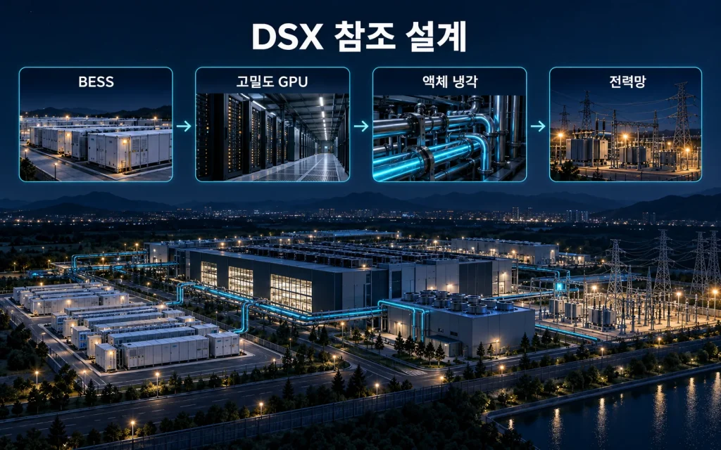 DSX 참조 설계의 전력과 냉각 연결