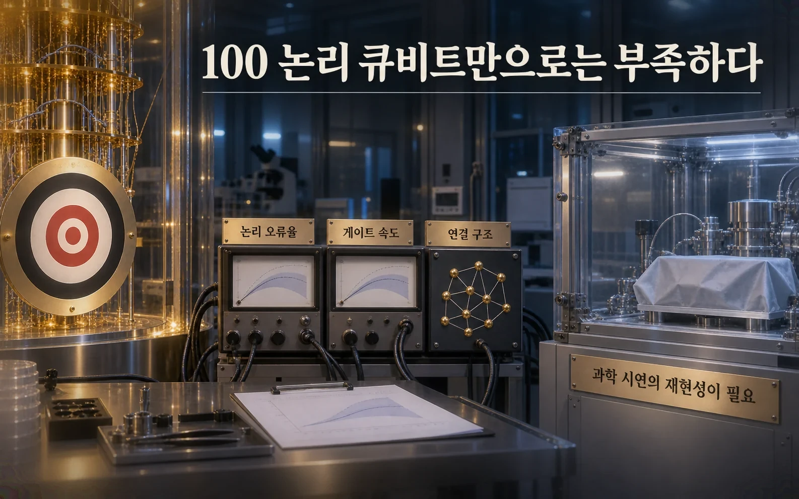 논리 오류율과 속도 및 재현성 검증 기준