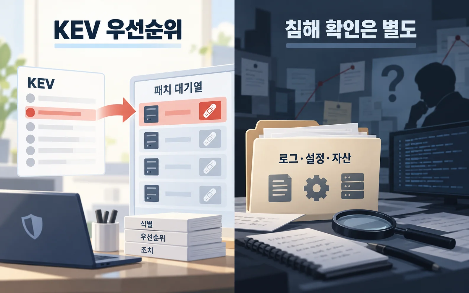 KEV 패치 우선순위와 실제 침해 조사의 구분