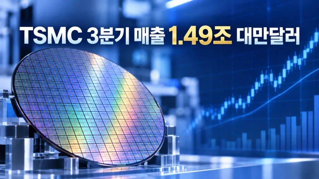 TSMC 3분기 매출 1.49조 대만달러…9월의 +54.6%와 -0.6%