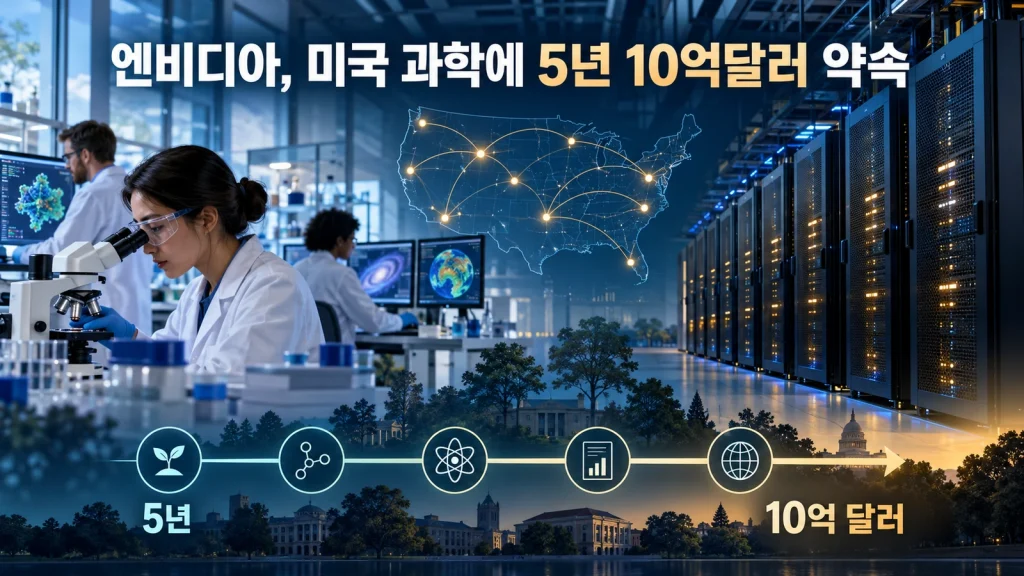 엔비디아, 미국 과학에 5년 10억달러 약속…대학·양자·정부 임무 지원