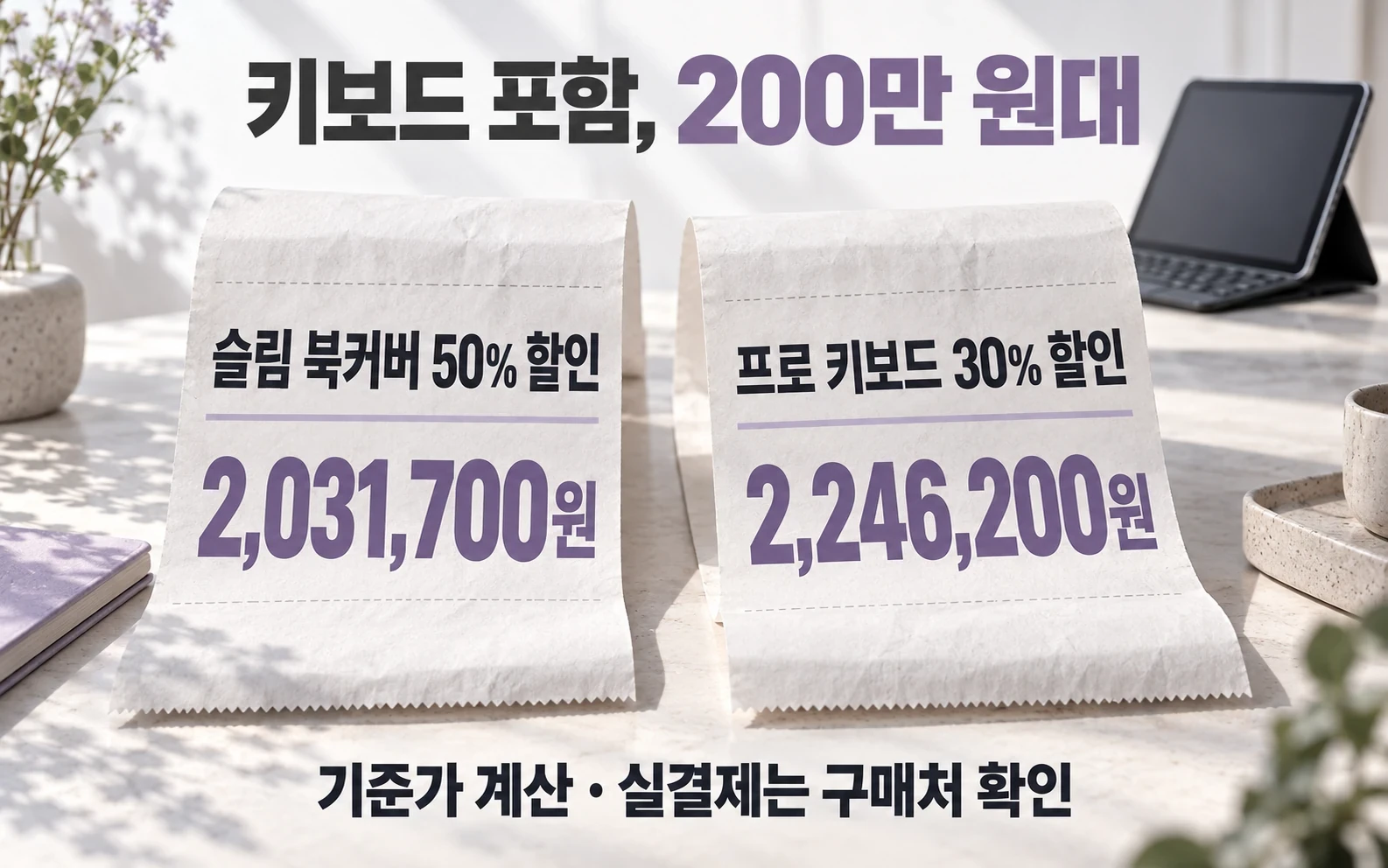 갤럭시 탭 S12 울트라 공식 표시가와 키보드 행사금액을 더한 예산