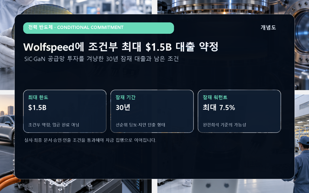 최대 15억 달러 조건부 약정·30년 잠재 기간·잠재 워런트